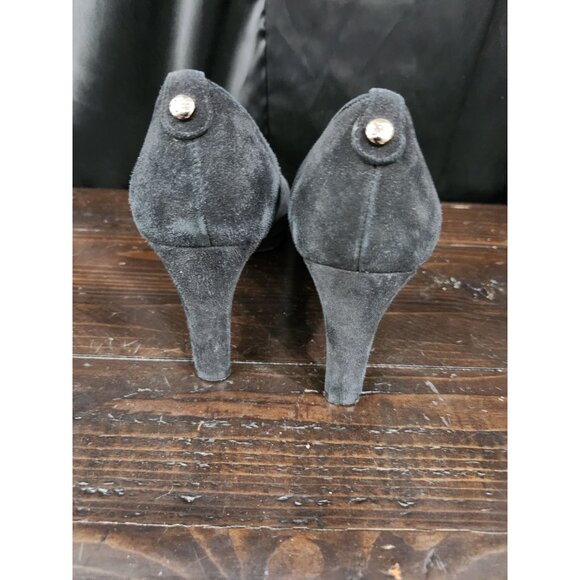 EUC Stuart Weitzman Black Suede Classic Platform Pumps/Sz. 8M - Picture 7 of 9